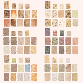 Acidea 168 Blatt ScrapbookPapier, 6er Pack geprägtes strukturiertes Papier sortiertes Set, Vintage Scrapbooking Papier für DIY Junk Journal Scrapbooking Collage Karte Verzierung Materialien