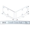 Dock Hardware Galvanized Outside Corner DH-E