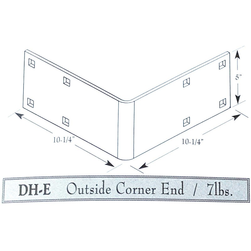 Dock Hardware Galvanized Outside Corner DH-E
