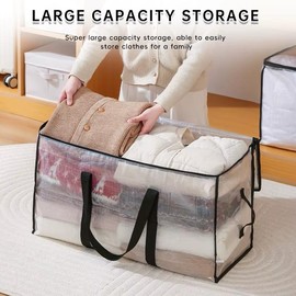 Transparent Storage Bag for Bedding and Clothing – Spacious Rectangular Organizer for Closets, Moving, and Home Storage