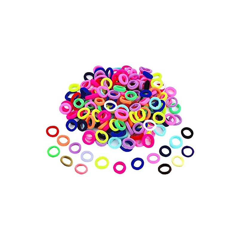 BetterJonny 500 Piezas Lazos del Pelo del Bebé, Ligas Elásticas