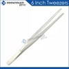 ODM New 6" General Purpose Tweezers Stainless Steel w/ Blunt