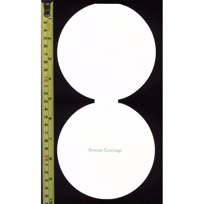 Round cat with presents Christmas card #71 - 1 card