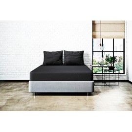 MISTRAL HOME Fitted Sheet Percale Plain Bed Sheet Egyptian Cotton 90 x 190-100 x 200 / 140-160 x 200 / 180-200 x 200 cm, Colour: Raven Grey, Size: 140 x 200 cm