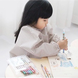 Soave Gallagh children's top long-sleeved waterproof art gown long-sleeved bib, 2. Sky Blue 2. Sky Blue_2.M2.M / 소아베 갤러그 유아동 상의 긴팔 방수 미술가운 긴팔 턱받이, 2.스카이블루2.스카이블루_2.M2.M