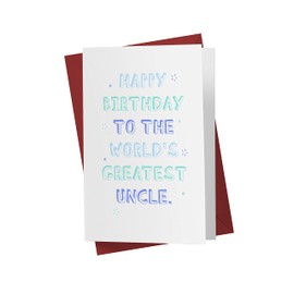 Karto Sweet and Funny Uncle Birthday Card, Happy Birthday Card For Him, Single Large 5.5 x 8.5 Greeting Card, Happy Birthday Uncle Cards, Birthday Card Uncle, Birthday Card For Uncle Greatest Uncle