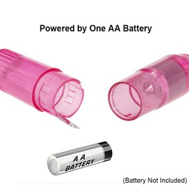 Finever Mini Massager Handheld with 4 Heads Pocket Pen for Body, Face, Neck, Head,Back (Pink Blue Purple)