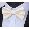 HISDERN Men's Solid Colour Pre-tied Bow Tie Adjustable Tuxedo Bowtie