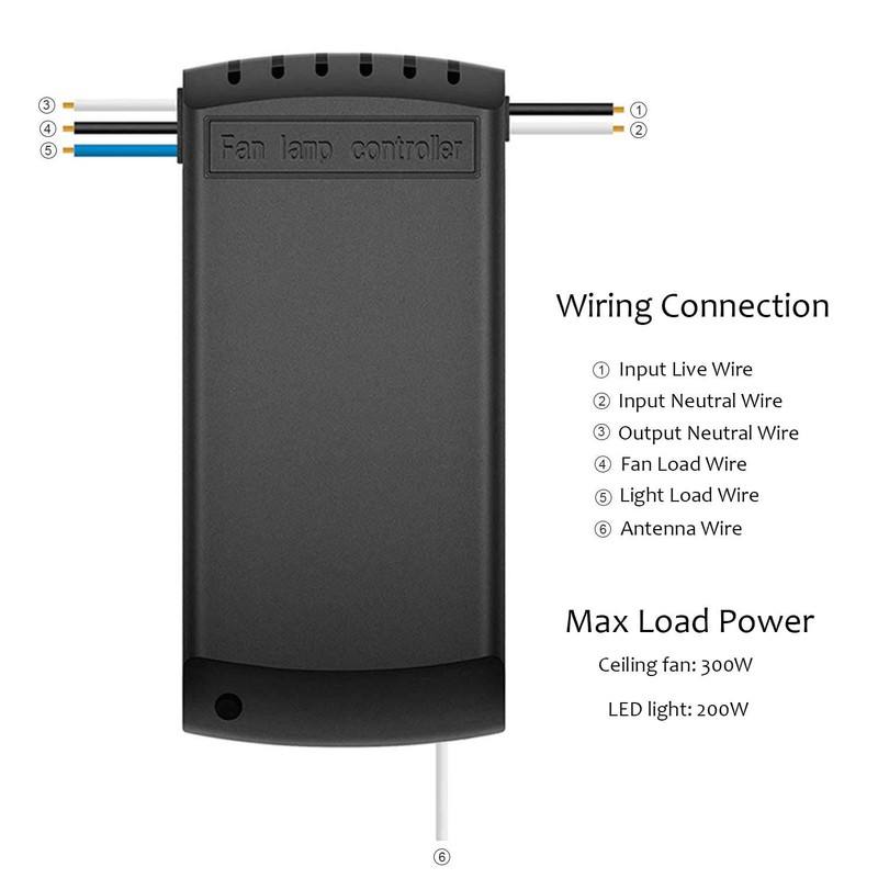 Universal Ceiling Fan Remote Control Kit 3-in-1 Ceiling Fan Light