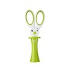 Emartbuy Green Rabbit 13 cm Stainless Steel Scissors with Compact
