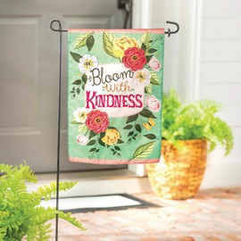 Evergreen Flag Garden Flag 12x18 Double Sided | Welcome Garden Flags For Outside | All Seasons Spring Summer | Small House Flags for Garden, Yard, Front Door (Bloom)