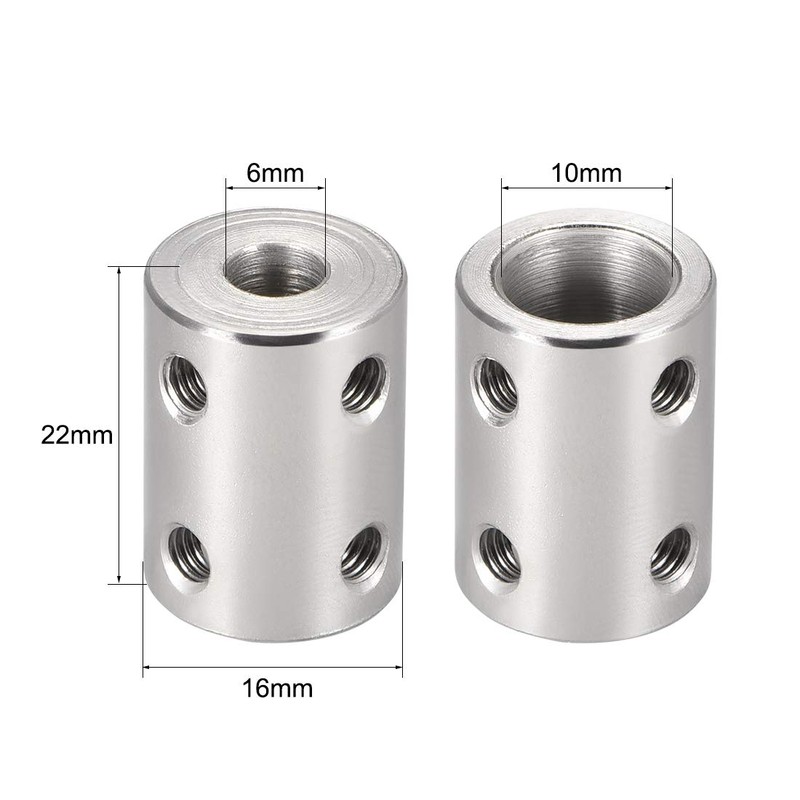 uxcell 6mm to 10mm Bore Rigid Coupling Set Screw L22XD16