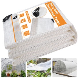 Ansgery 16 Mil Greenhouse Cover,Clear Plastic Tarps Heavy Duty Waterproof 18x24FT,UV Resistant Poly Clear Tarps with Grommets, Greenhouse Heavy Duty Tarp for Gardening, Farming, Nursery, Garden