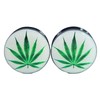 Pierced Republic Pot Leaf Ear Plugs - Acrylic Screw-On -