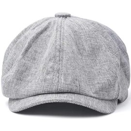 Yixda Herren Schiebermütze Barret Cap Unisex Sommer Atmungsaktiv Schirmmütze Kappe Gatsby Flatcap (DE/NL/SE/PL, Alphanumerisch, Einheitsgröße, Hellgrau)