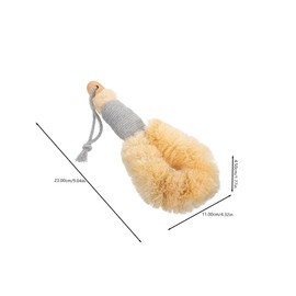 Baluue 2pcs Sisal Fiber Bath Brush Body Brush for Dry Brushing Shower Scrub Brush Handle for Exfoliating Skin Skincare Massage Back Scrubber for Shower Use