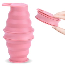 hautllaif 17oz Collapsible Water Bottle,Reuseable BPA Free Silicone Foldable Water Bottles for Outdoor, Travel Gym Hiking,Backpacking Portable & Leakproof,Portable Leak Proof Sports Water Bottle (A)