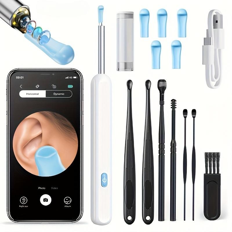 6-in-1 Wireless Earwax Removal Kit with Camera and Light, 6pcs