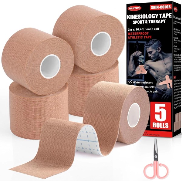 NUITPY 5 Roll Kinesiology Tape Athletic Muscle Support Sport Elastic