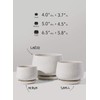 LE TAUCI Plant Pots, 4.1+5.1+6.5 inch, Set of 3, Ceramic