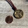 Serenity Prayer Men Necklace - Medallion Rustic, Coin, Silver Cross