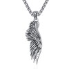 Angel Wings Necklace Sterling Silver Single Wing Necklace for Men