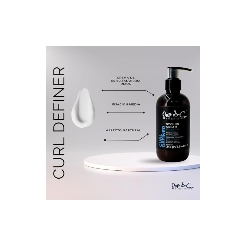 Papi & Co Curl Definer Crema de Estilizado Fijación Media