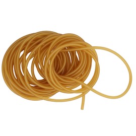 Latex Rubber Band Yellow Highly Elastic Natural Rubber Tube for Slingshots Making Fitness Exercises Outdoor Hunting10 Meters
