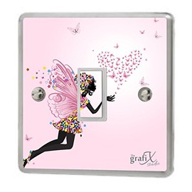 the grafix studio Single Light Switch & Double Switch Sticker Fairy Vinyl/Skin cover sw136