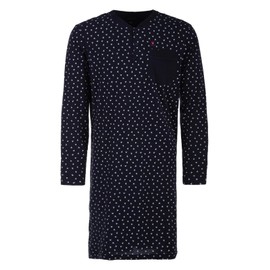 Men's Nightdress 1/1 Sleeve with Chest Pocket Long Sleeve, navy