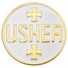 Round Church Usher Pin with Cross