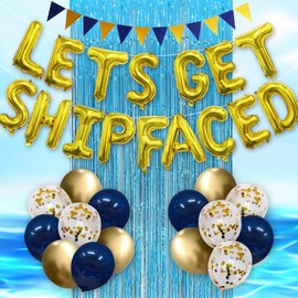 Cruise Party Decorations Cruise Birthday Decorations Nautical Party Decorations Nautical Bachelorette Party Decorations Lake Boat Party Yacht Party Decorations Lets Get Shipfaced Balloons Banner