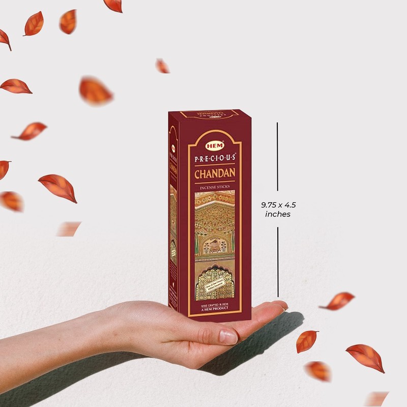 Hem Precious Chandan Incense Sticks,Pack of 6-20 agarbattis Each Total
