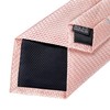 DiBanGu Silk Men Solid Pink Tie and Lapel Pin Set