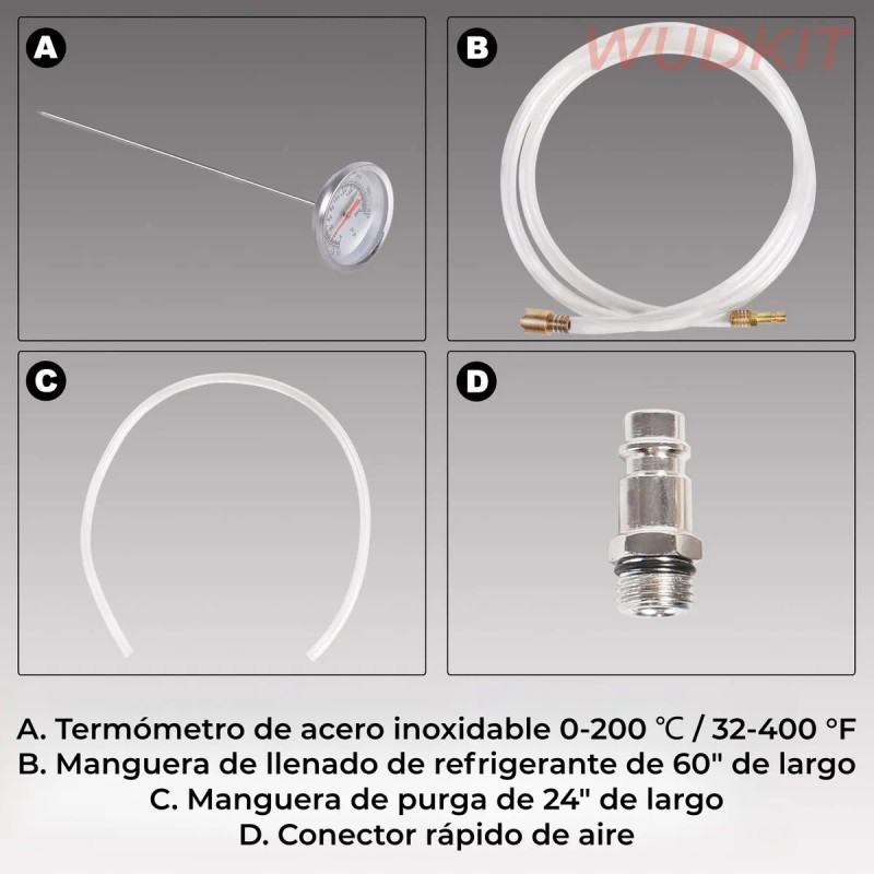 Kit Probador De Fugas Presión Radiador Con Kit Purga 28