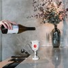 Ruby Goblet Embossed Design Silver Metal Wine Glass Vintage Ethnic