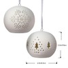 yeerockal Set of 2 Christmas Bauble Pendants Ceramic White with
