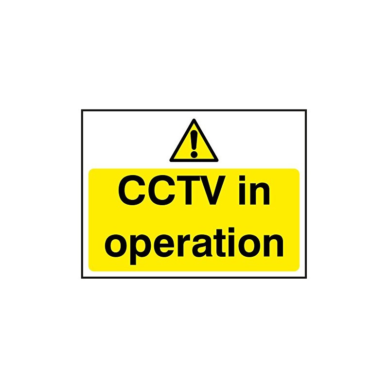 Pack of 2 Warning CCTV in Operation Surveillance Signs Stickers