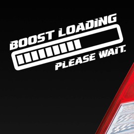 Car Sticker Boost Loading Please Wait Car Motorcycle Sticker Dub OEM JDM, matte white