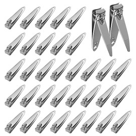 Nail Clippers Bulk Stainless Steel Portable Fingernail Cleaner Thick Sturdy Toenail Clipper, Travel Mini Sharp Curved Nails Cutter for Women Men Homeless Toe Finger, Manicure Trimmer (2-inch, 100)