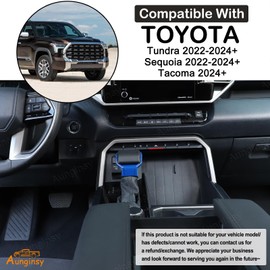 Shifter Gear Hand Brake Covers Compatible with Toyota Tundra/Sequoia 2022-2024 Tacoma 2024 Lower Automatic Center Console Gear Shift Knob Head Protection Cover Decorative Sticker Interior Accessories