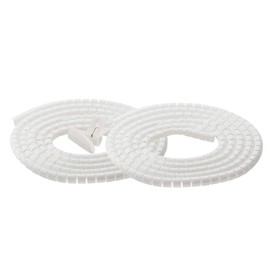 Chengsi Cable Management Sleeve 19.7ft Cable Organizer Coiled Tube Wire Wrap Cable Sleeve for Home Office PC TV White