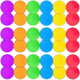 PIKZH 36 Pcs Poly Spot Markers 9.1 inch Non-Slip Rubber Agility Training Markers Floor Dots Flat Field Cones for Football Basketball Soccer School Exercise Drills Gym Dance Practice 6 Colors