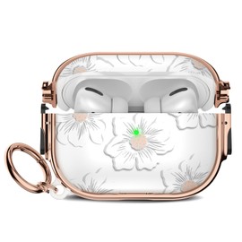 for Airpods Pro 2 Case with Lock,TPU Soft Cases for Airpods Pro Case 2nd/1st Gen,Shockproof for Airpod Pro 2nd Generation Cases Cute Pattern Women Girl with Keychain,Morning Glory