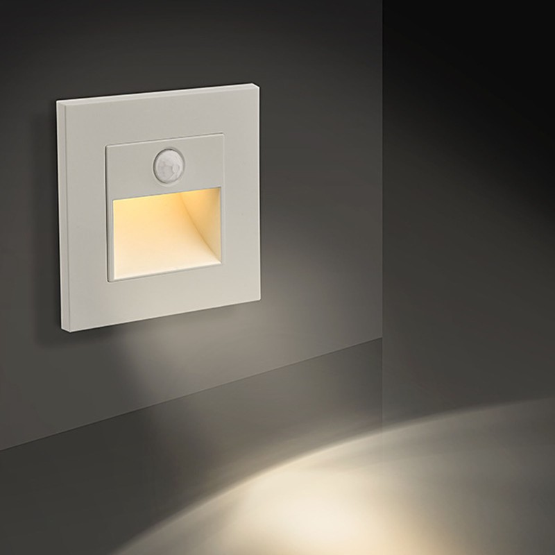Motion Sensor Night Light PC Super Bright Wall Embedded LED
