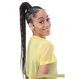 Shake-N-Go 3X BRAID 301 28" (1B Off Black) - FreeTress Synthetic Pre-Stretch Jumbo Braiding (240g)