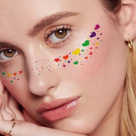 Glitter Freckles - Cosmetic Stickers - Creative Star and Heart Glitter Freckles for Stage Concert Gathering Daily Performance Festival