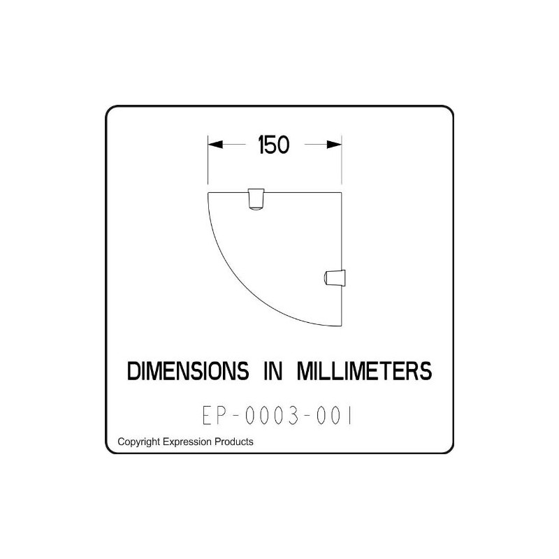 Expression Products Multi pack Acrylic Corner Shelves - 2 shelves