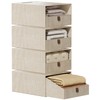 4-Pack Storage Bins with Drawers Large Closet Organizers and Storage