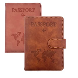 Passport Holder Cover Wallet Case, Vegan Leather Travel Wallet with RFID Blocking, Passport Book Holders, Organiser, Travel Must Haves, Credit Cards, Boarding Passes Covers for Men & Women (Brown)